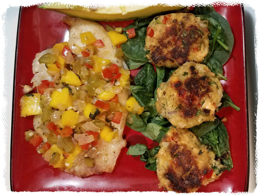 Grilled Tilapia and Salmon Patties